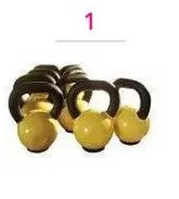 1. Kettlebells: 8.8 lbs (4kg), 13.2 lbs (6kg), 17.6 lbs (8kg), 22 lbs (10kg), one piece each