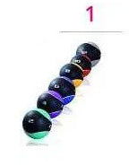 Medicine balls: 2.2lbs (1kg), 4.4 lbs (2kg), 6.6 lbs (3kg), 8.8 lbs (4kg), 11 lbs (5kg), one piece each
