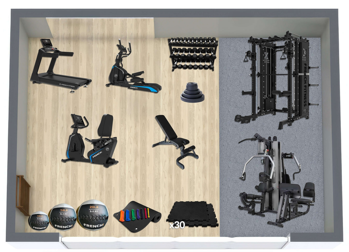 250 Sq Ft Gym Image