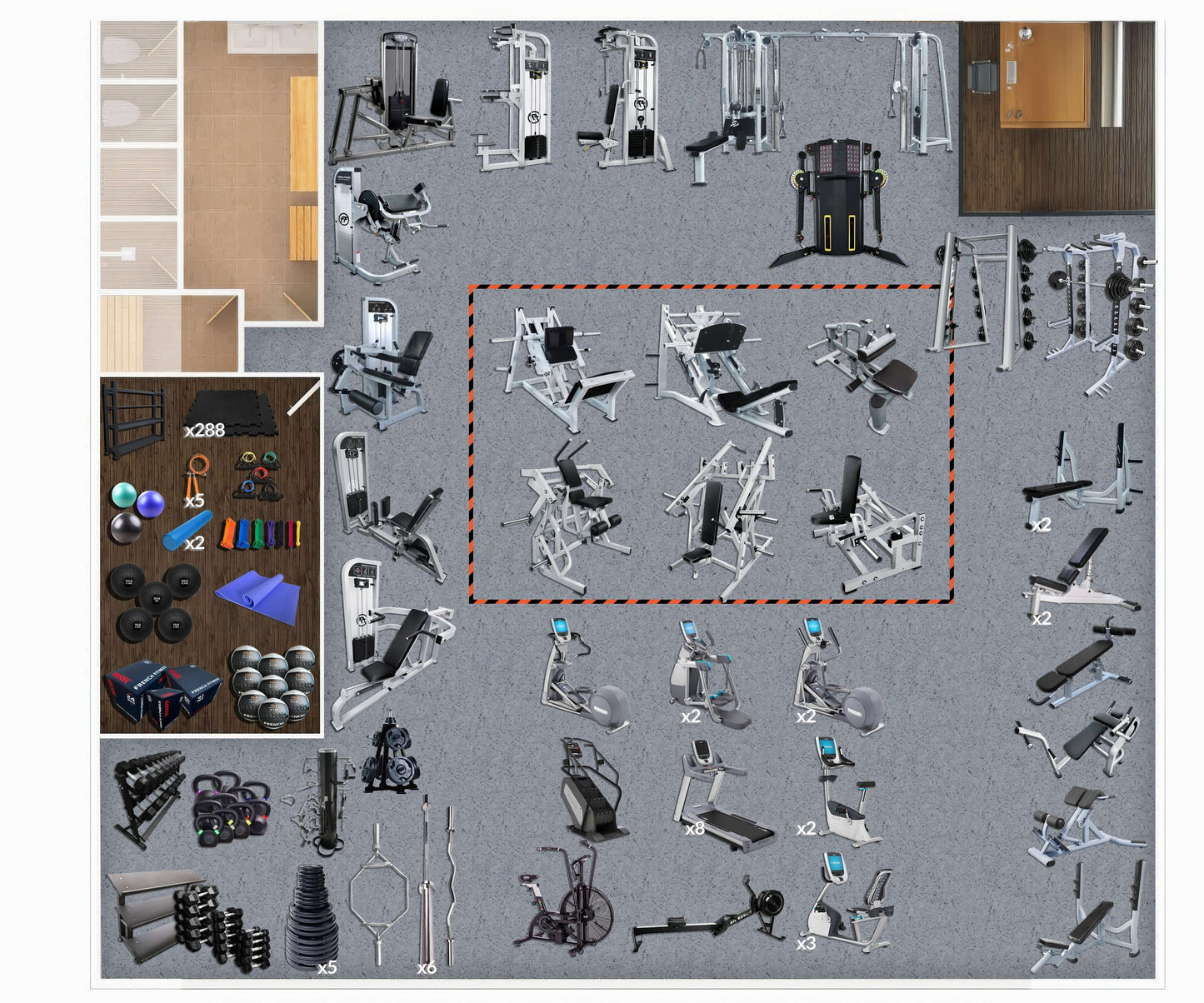 3,000 Sq Ft Gym Image
