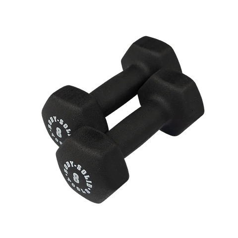 Body Solid BSTND8 Neoprene Dumbbell- 8 lbs. Black (New)