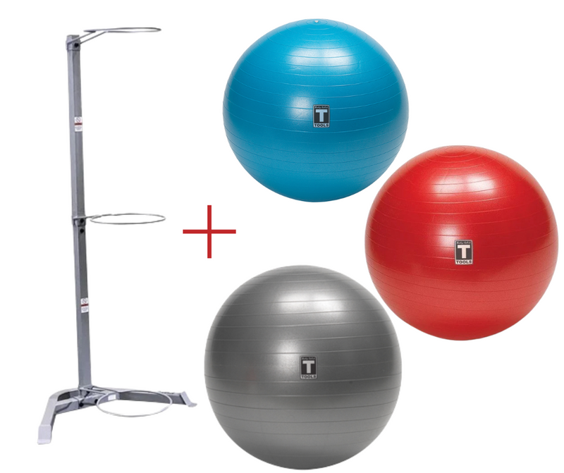 Body-Solid BSTSB Exercise Stability Ball Set w/Rack (New) Image