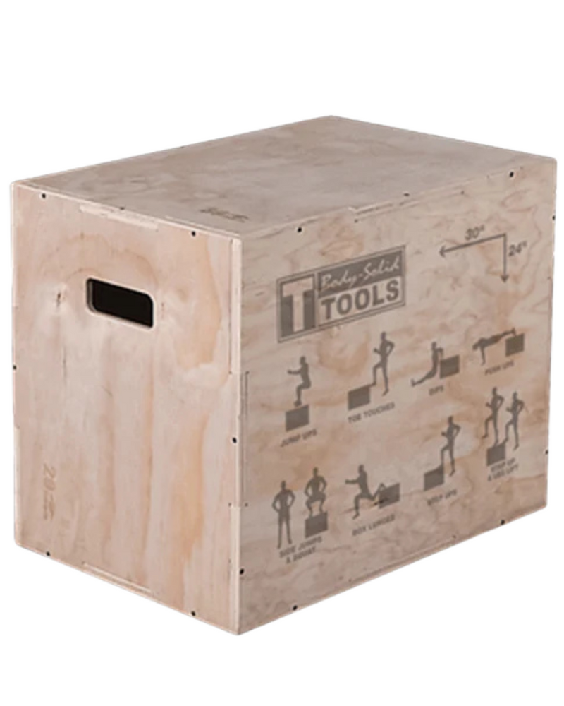 Body-Solid BSTWPBOX Tools 3-in-1 Wooden Plyo Box (New)