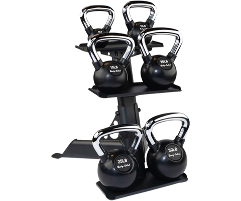 Body Solid GDKR50B 3-Tier Kettlebell Rack (New)
