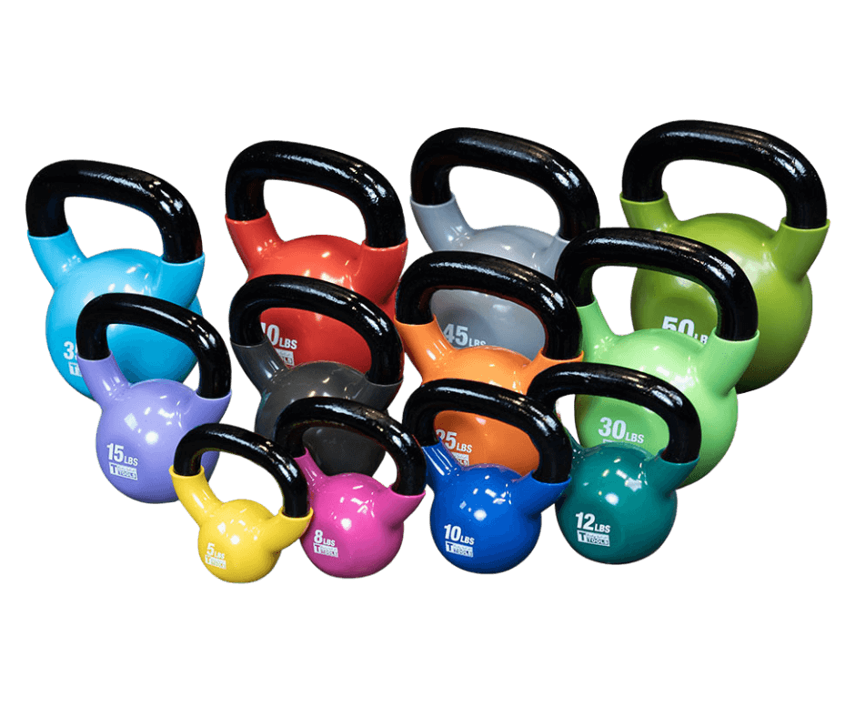 Body Solid KBVS275 Vinyl Coated Kettlebell Set 5-50 lb. (New) Image
