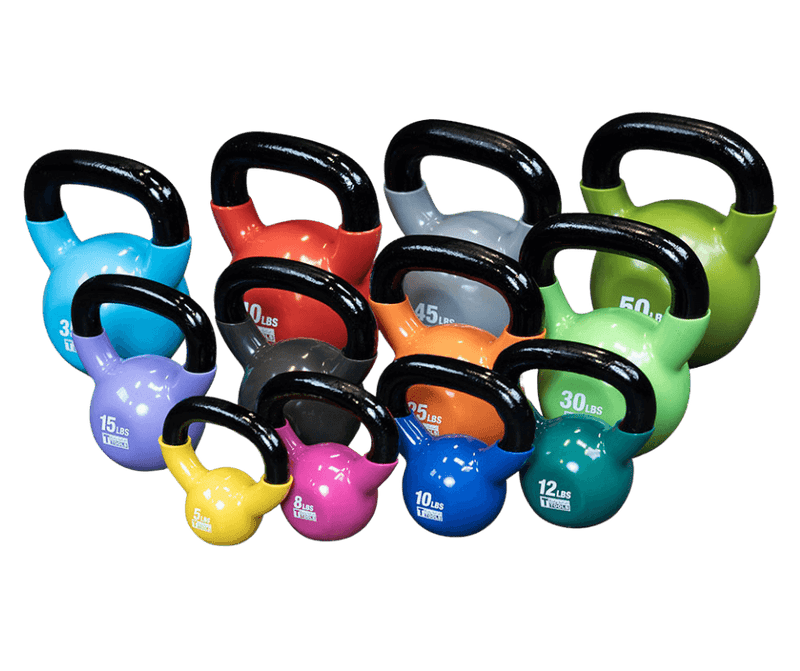 Body Solid KBVS275 Vinyl Coated Kettlebell Set 5-50 lb. (New) Image
