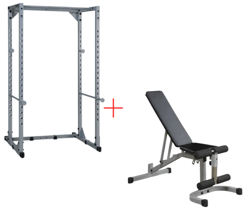 Body-Solid PPR200XP4 Powerline Power Rack w/Flat Incline Decline Bench (New)
