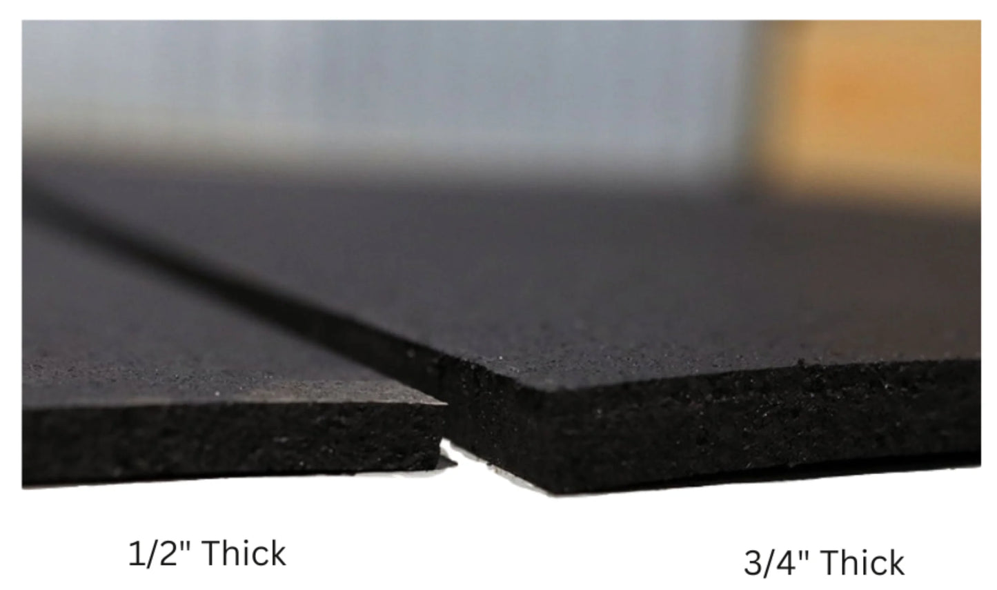 Body-Solid RFM3-4BLK3 Rubber Equipment Mat 3' x 4', 3/4" Thick (New)