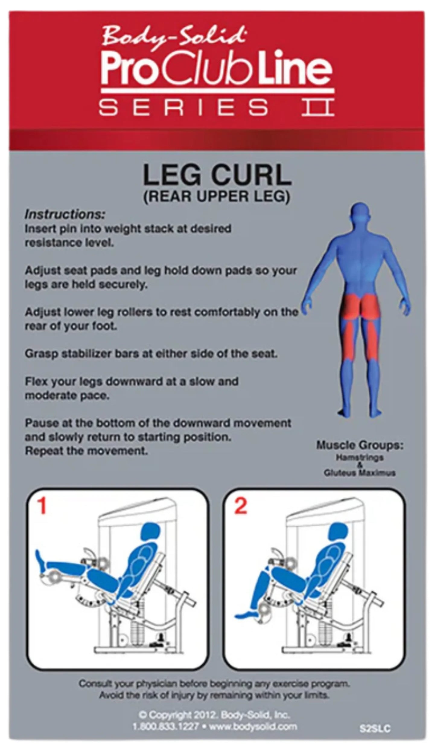 Body-Solid S2SLC-1 Series II Seated Leg Curl (New)