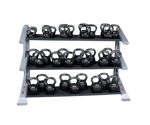 Body Solid SDKR1000KB 3 Tier PCL Kettlebell Rack (New)