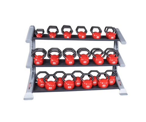 Body Solid SDKR1000KB 3 Tier PCL Kettlebell Rack (New)