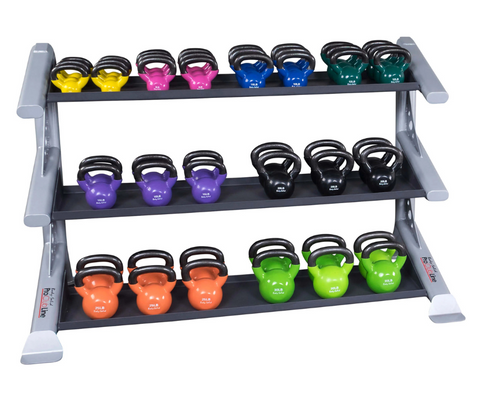 Body Solid SDKR1000KB 3 Tier PCL Kettlebell Rack (New)