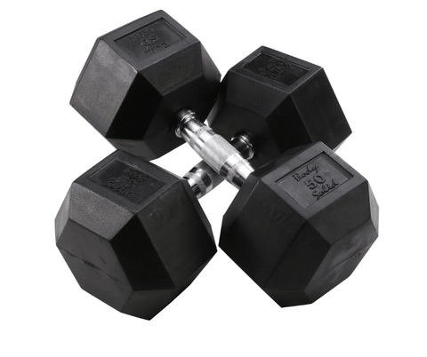 Body Solid SDRS550 Rubber Coated Hex Dumbbell Set 5 to 50 lbs. (New) Image 3