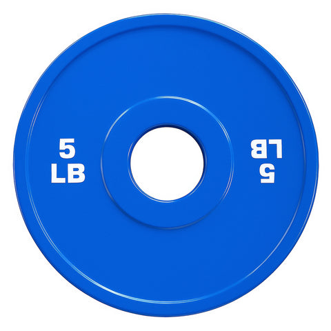 French Fitness Olympic Colored Bumper Plate 5 lbs - Blank (New)