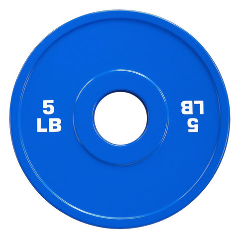 French Fitness Olympic Colored Bumper Plate 5 lbs - Blank (New) Image 2