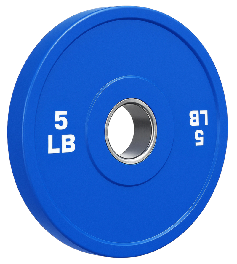 French Fitness Olympic Colored Bumper Plate 5 lbs - Blank (New)