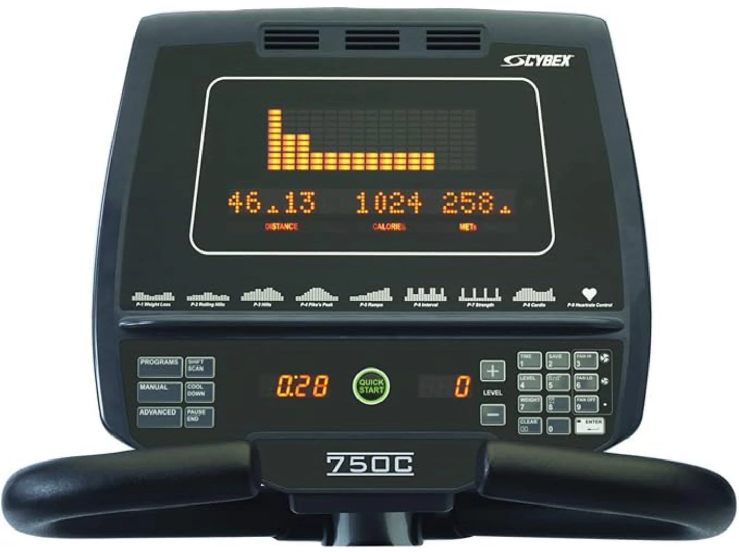 Cybex - 750C Upright Fitness Bike (Remanufactured) - Close Up View