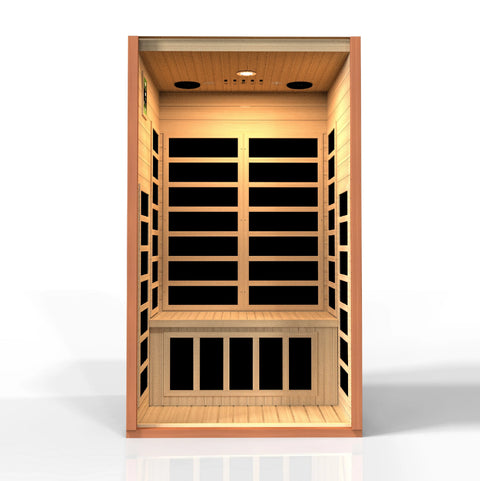 GoldenDesigns DYN-6103-01 Dynamic Avila 1-2-person Low EMF FAR Infrared Sauna (New)
