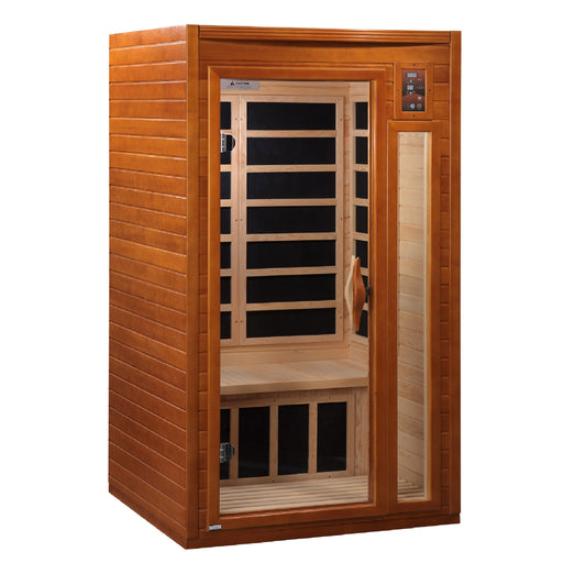 GoldenDesigns DYN-6106-01 Elite Dynamic Barcelona Elite 1-2 Person Ultra Low EMF Far Infrared Sauna (New) Image