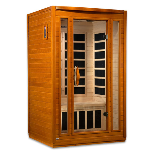 GoldenDesigns DYN-6206-01 Elite Dynamic San Marino Elite 2-person Ultra Low EMF FAR Infrared Sauna (New) Image