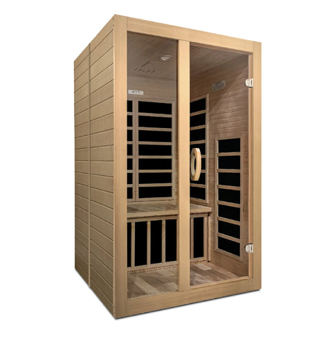 GoldenDesigns DYN-6209-01 Santiago 2 Person Low EMF FAR Infrared Sauna (New) Image