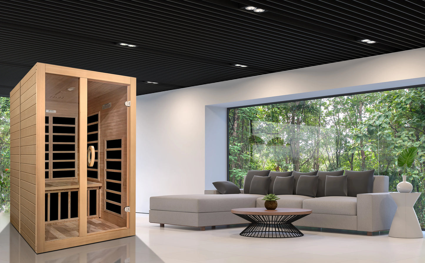GoldenDesigns DYN-6209-01 Santiago 2 Person Low EMF FAR Infrared Sauna (New) Image 7