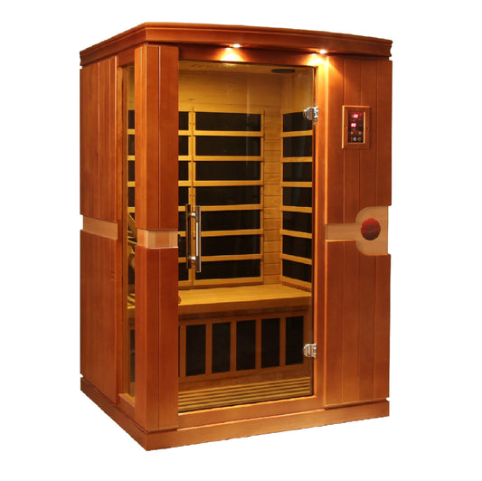 GoldenDesigns DYN-6210-01 Elite Venice Elite 2 Person Ultra Low EMF FAR Infrared Sauna (New) Image