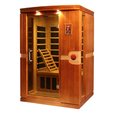 GoldenDesigns DYN-6210-01 Elite Venice Elite 2 Person Ultra Low EMF FAR Infrared Sauna (New)