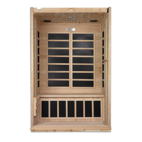 GoldenDesigns DYN-6210-01 Elite Venice Elite 2 Person Ultra Low EMF FAR Infrared Sauna (New)