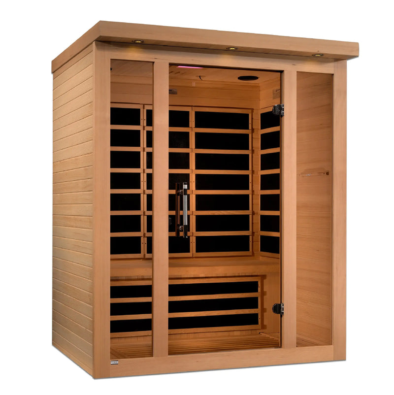 GoldenDesigns DYN-6315-02 Elite Vila 3 Person Ultra Low EMF Far Infrared Sauna (New) Image