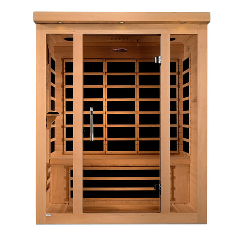 GoldenDesigns DYN-6315-02 Elite Vila 3 Person Ultra Low EMF Far Infrared Sauna (New) Image 2