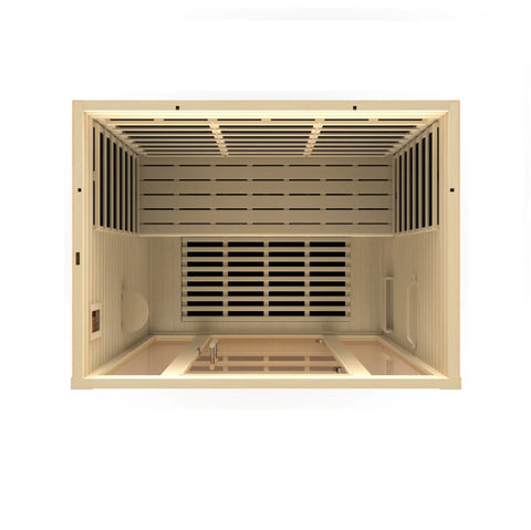 GoldenDesigns DYN-6315-02 Elite Vila 3 Person Ultra Low EMF Far Infrared Sauna (New) Image 5
