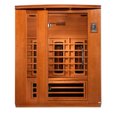 GoldenDesigns DYN-6336-03 FS Dynamic Lugano 3-Person Full Spectrum Near Zero EMF FAR Infrared Sauna (New)