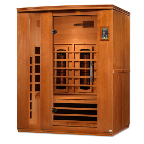 GoldenDesigns DYN-6336-03 FS Dynamic Lugano 3-Person Full Spectrum Near Zero EMF FAR Infrared Sauna (New)