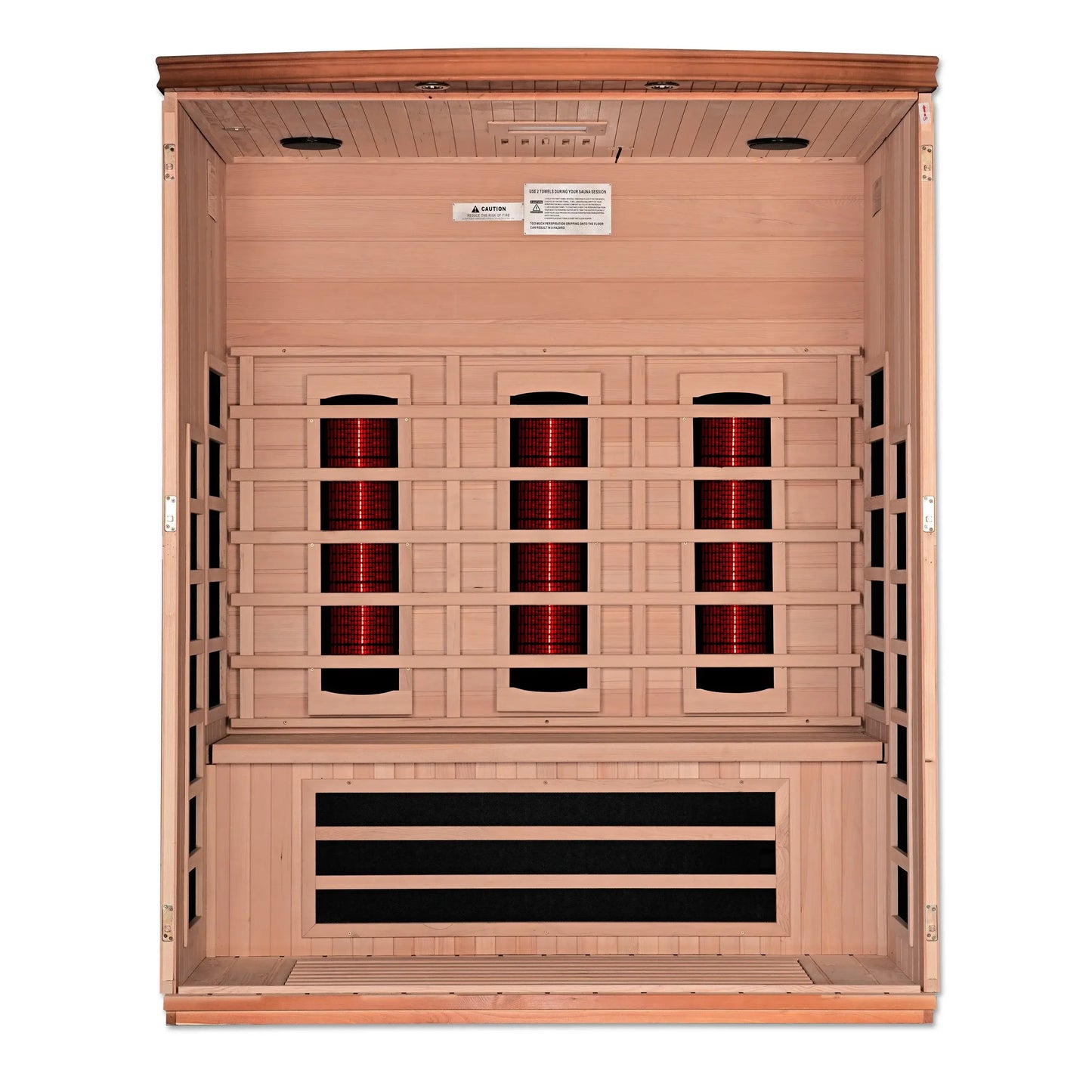 GoldenDesigns DYN-6336-03 FS Dynamic Lugano 3-Person Full Spectrum Near Zero EMF FAR Infrared Sauna (New) Image 4