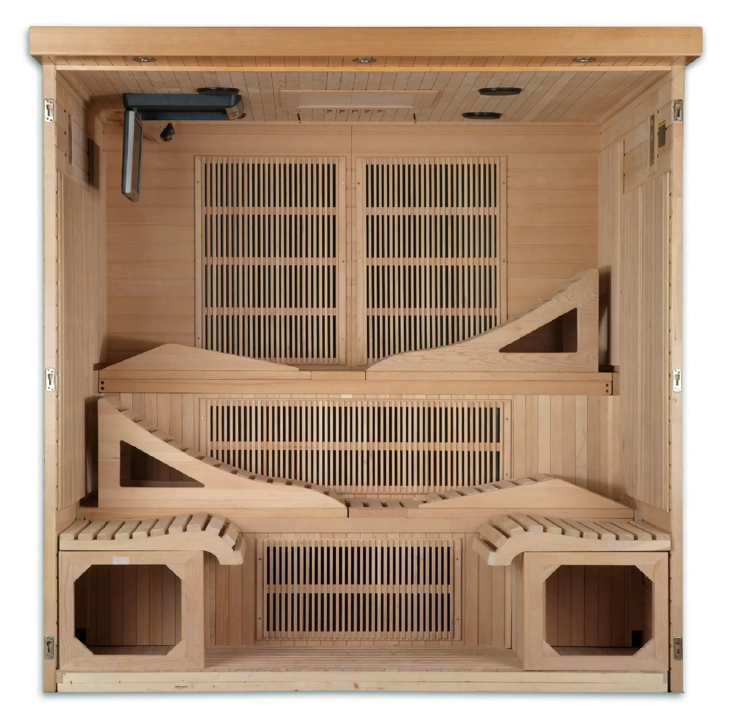 GoldenDesigns DYN-6996-01 Elite Dynamic Monaco 6-person Ultra Low EMF FAR Infrared Sauna (New) Image 4