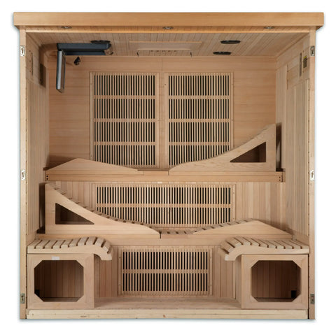 GoldenDesigns DYN-6996-01 Elite Dynamic Monaco 6-person Ultra Low EMF FAR Infrared Sauna (New) Image 4
