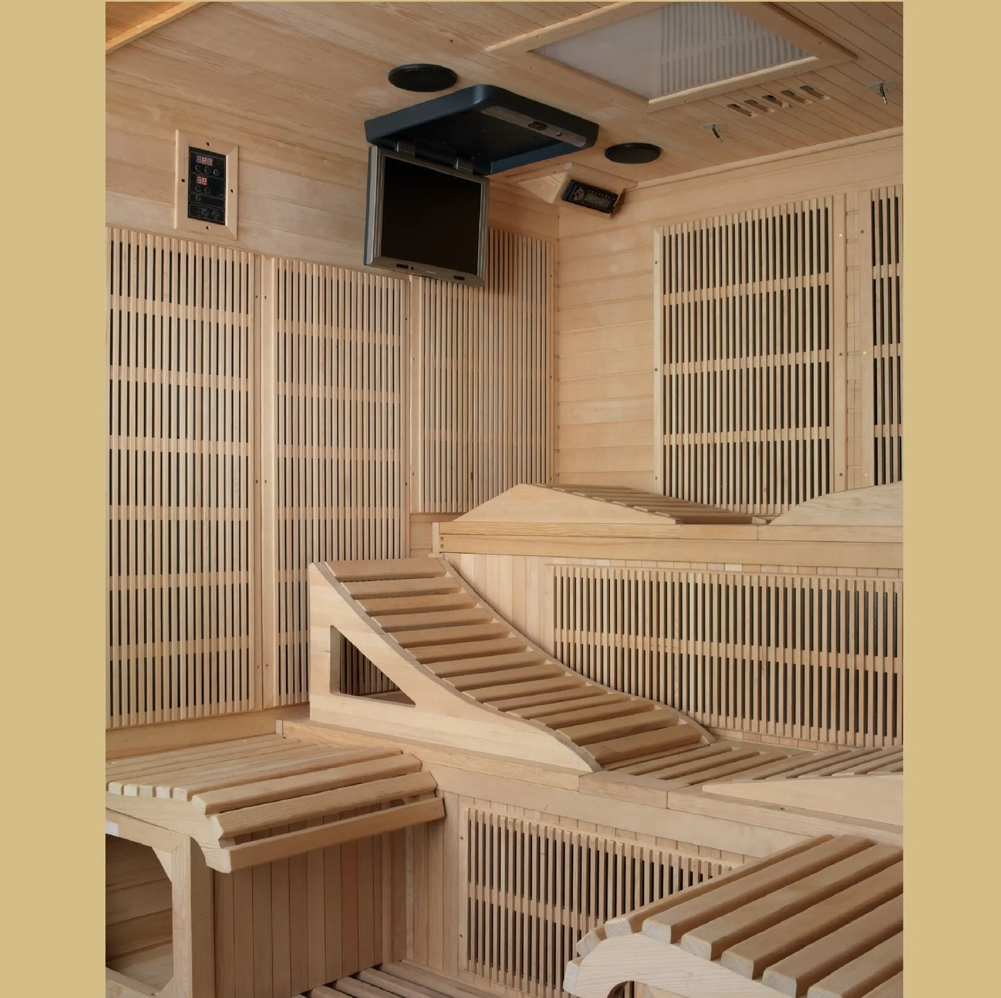 GoldenDesigns DYN-6996-01 Elite Dynamic Monaco 6-person Ultra Low EMF FAR Infrared Sauna (New) Image 5
