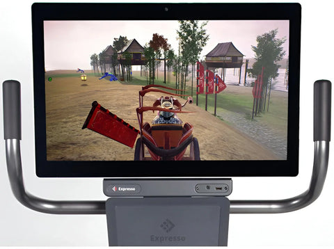 Expresso GO Recumbent Bike (Remanufactured) - Close Up Console View