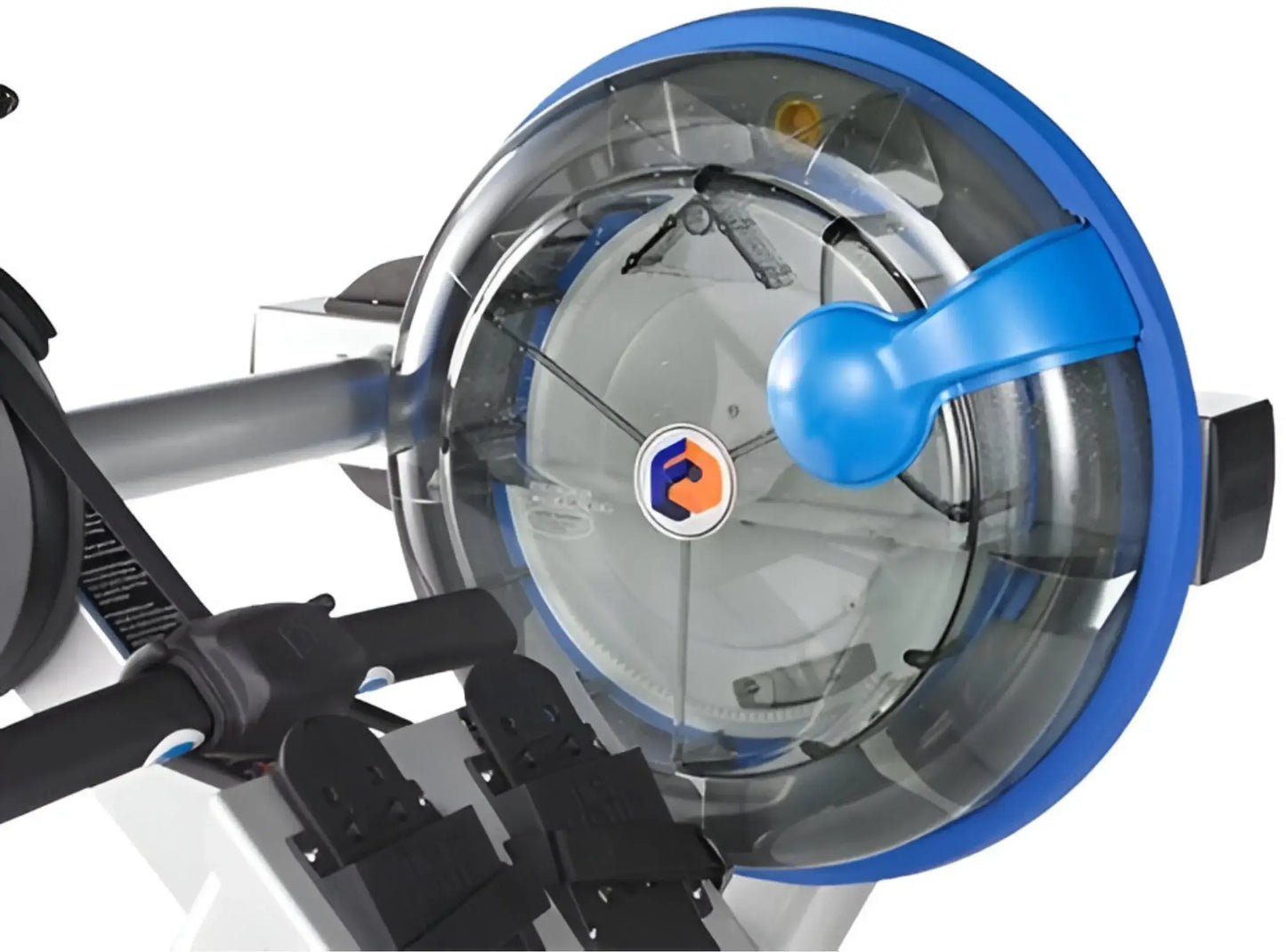 First Degree Fitness Vortex VX3FA Fluid Rower (Remanufactured) - Detail View of Fluid Assist Tank system