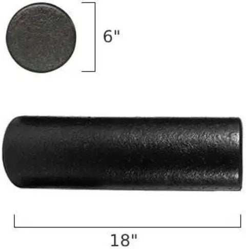 French Fitness 18" Black Foam Roller (New)