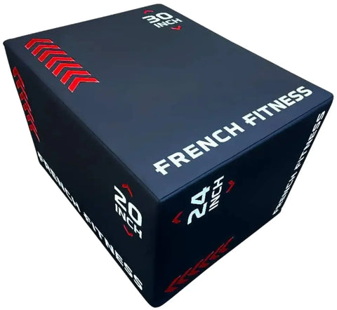 French Fitness - 20-24-30 3-In-1 Soft Foam Plyo Box (New) - Angled View