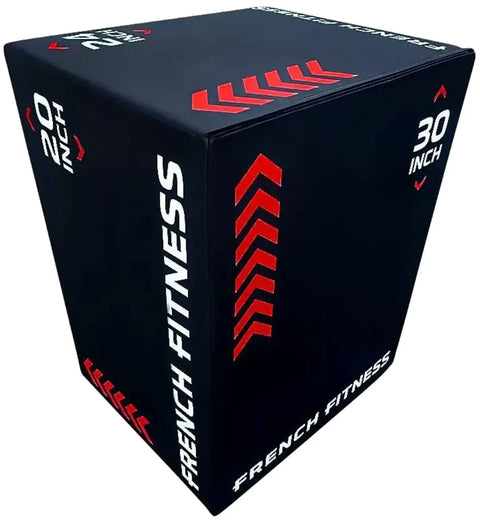 French Fitness - 20-24-30 3-In-1 Soft Foam Plyo Box (New) - Angled View