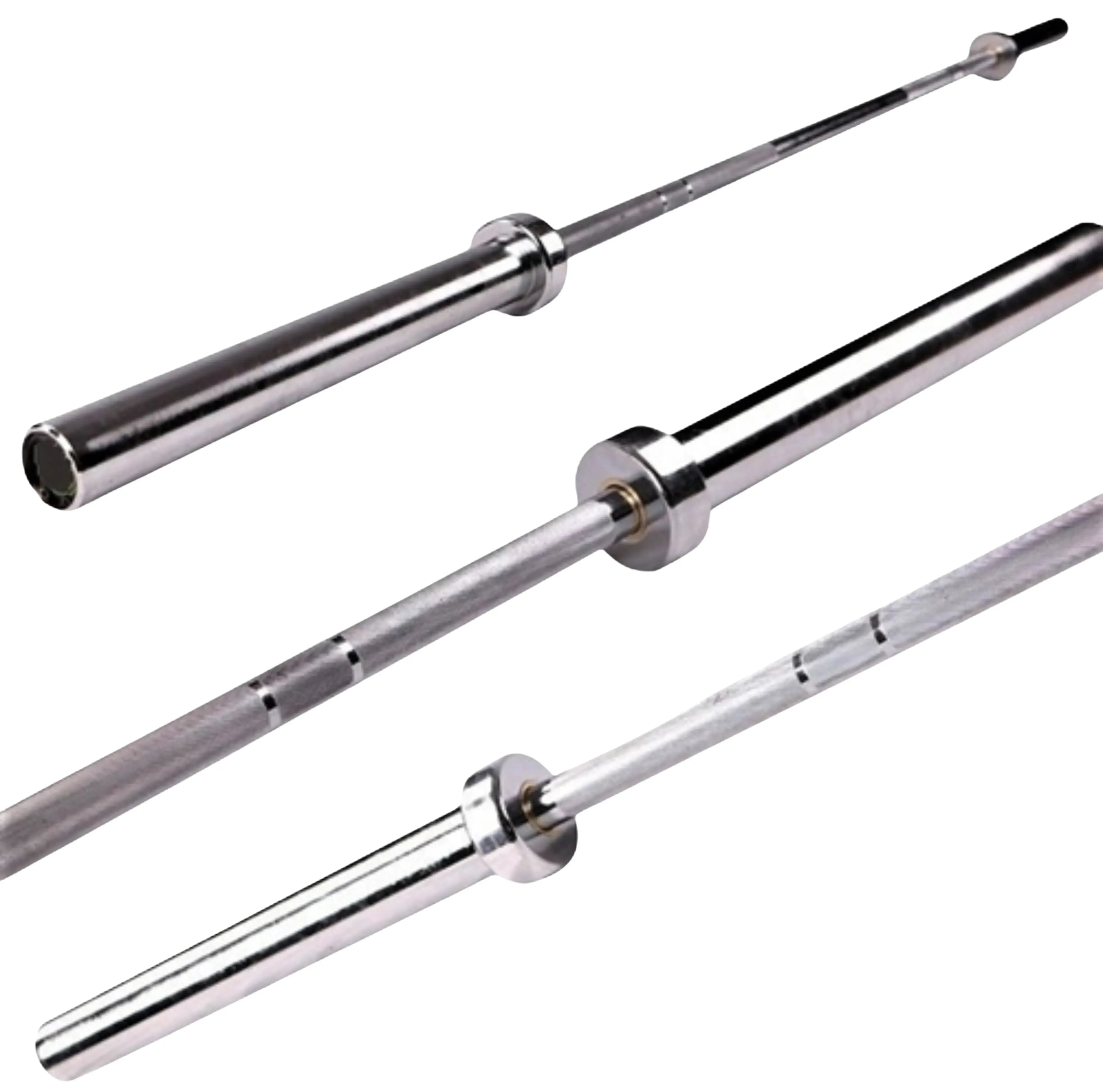 French Fitness 6' (72") 33 Lb Women's Olympic Power Bar -1000 Lb (New) - Side View