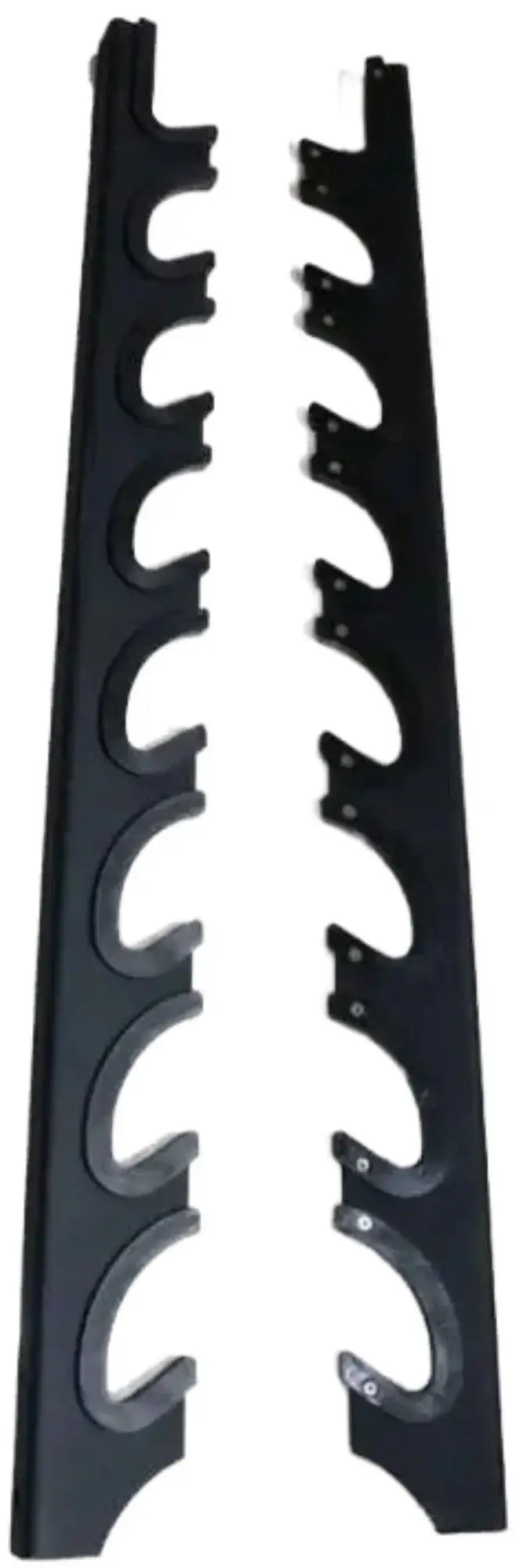 French Fitness - 8 Bar Wall Mounted Horizontal Rack (New) - Close Up View