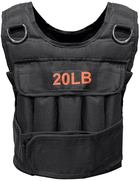 French Fitness Adjustable Weighted Vest, 20 lbs (New)