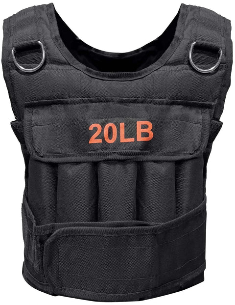 French Fitness - Adjustable Weighted Vest, 20 lbs (New) - Front View