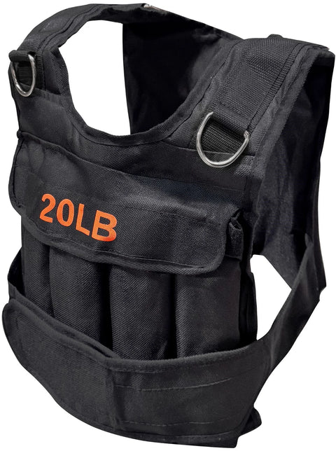 French Fitness Adjustable Weighted Vest, 20 lbs (New)