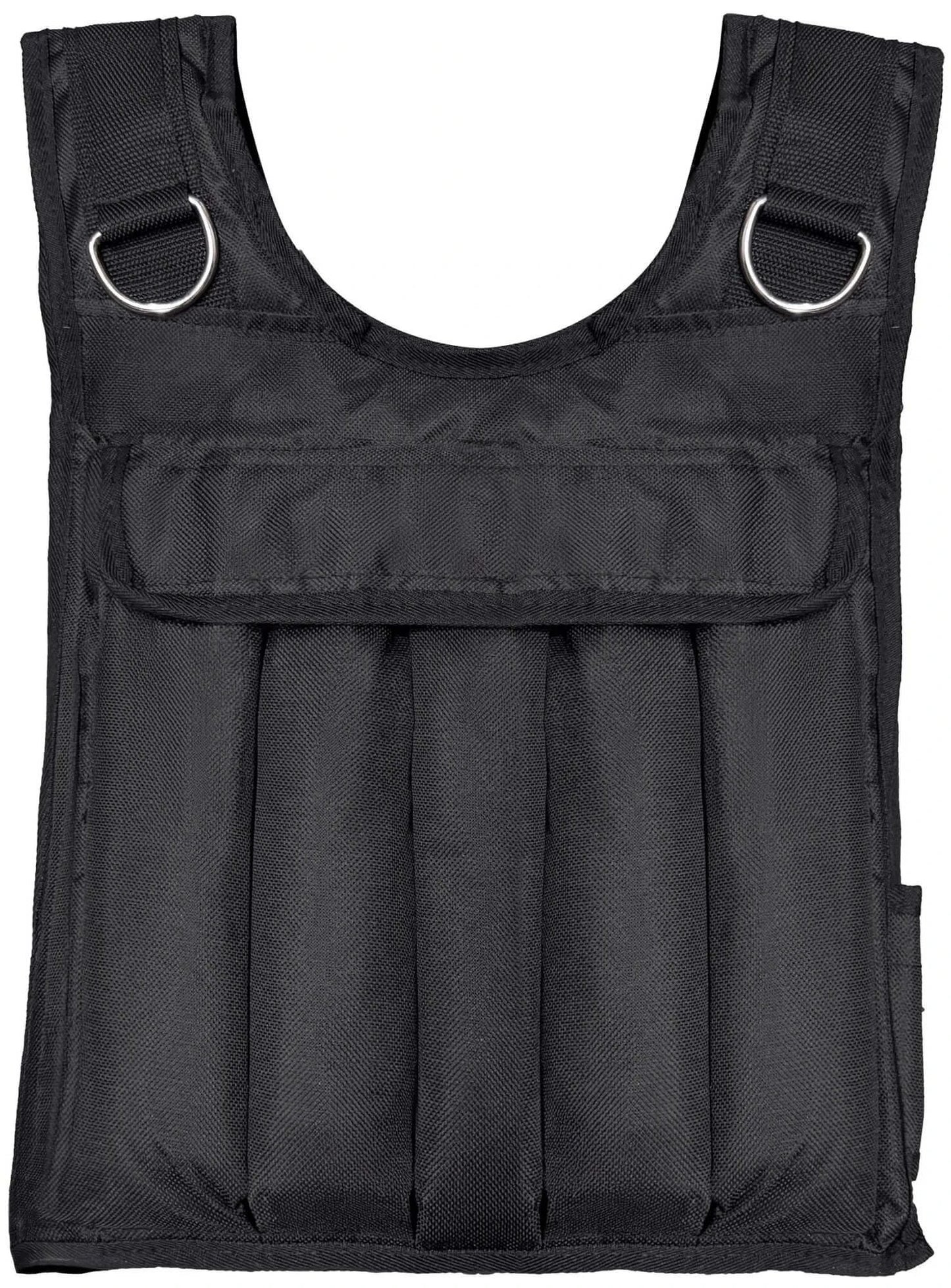 French Fitness - Adjustable Weighted Vest, 20 lbs (New) - Rear View
