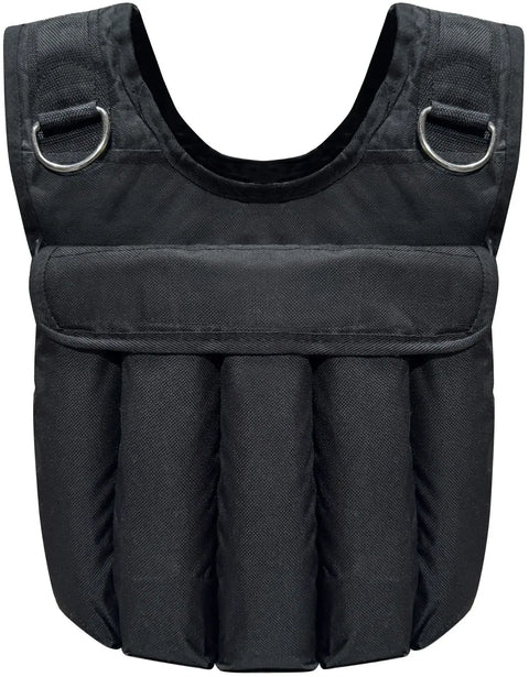 French Fitness - Adjustable Weighted Vest, 40 lbs (New) - Rear View